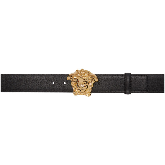 Photo: Versace Black and Gold Medusa Belt