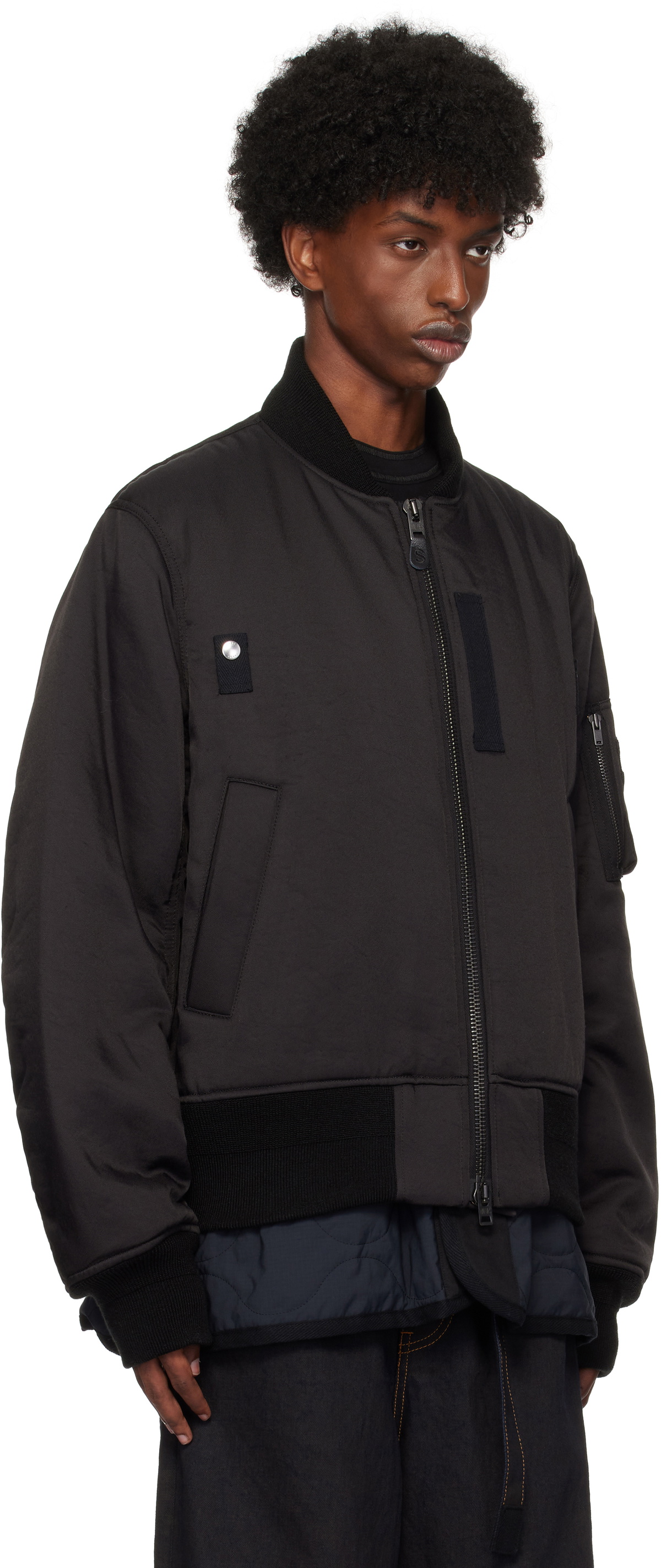 sacai Black SPIEWAK Edition Gabardine Bomber Jacket Sacai