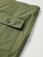 Needles - Straight-Leg Logo-Embroidered Cotton Drawstring Trousers - Green