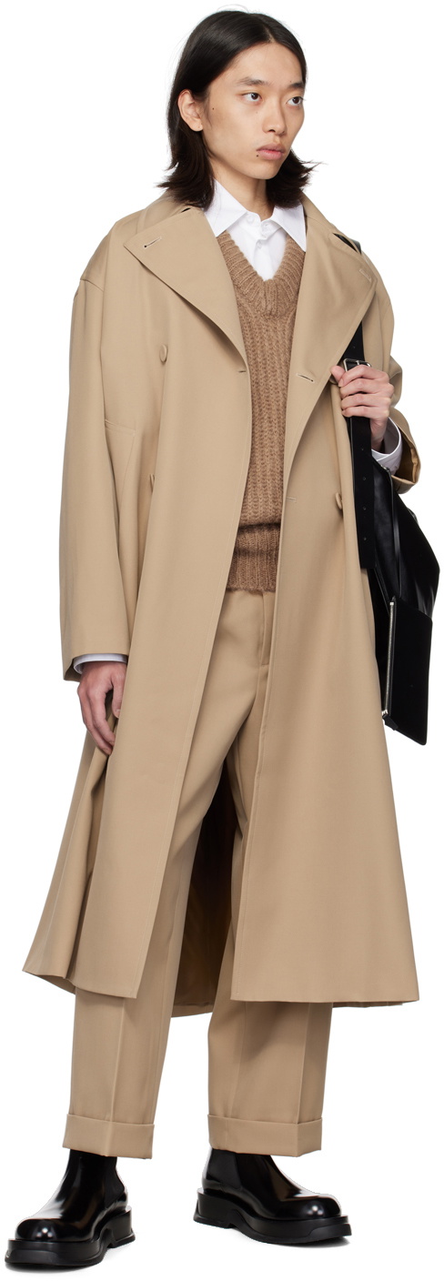 Jil Sander Brown V-Neck Vest