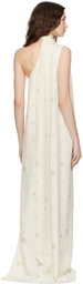 Stella McCartney Off-White One-Shoulder Scarf Maxi Dress