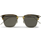 Eyevan 7285 - Square-Frame Acetate and Silver-Tone Sunglasses - Men - Green