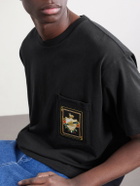 BODE - Logo-Appliquéd Cotton-Jersey T-Shirt - Black