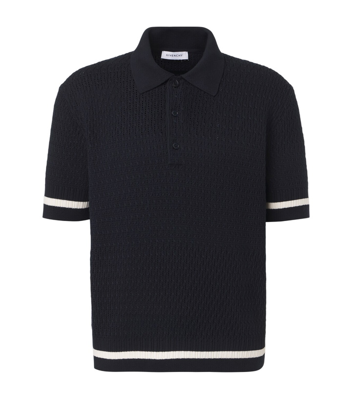 Photo: Givenchy Crochet cotton polo shirt