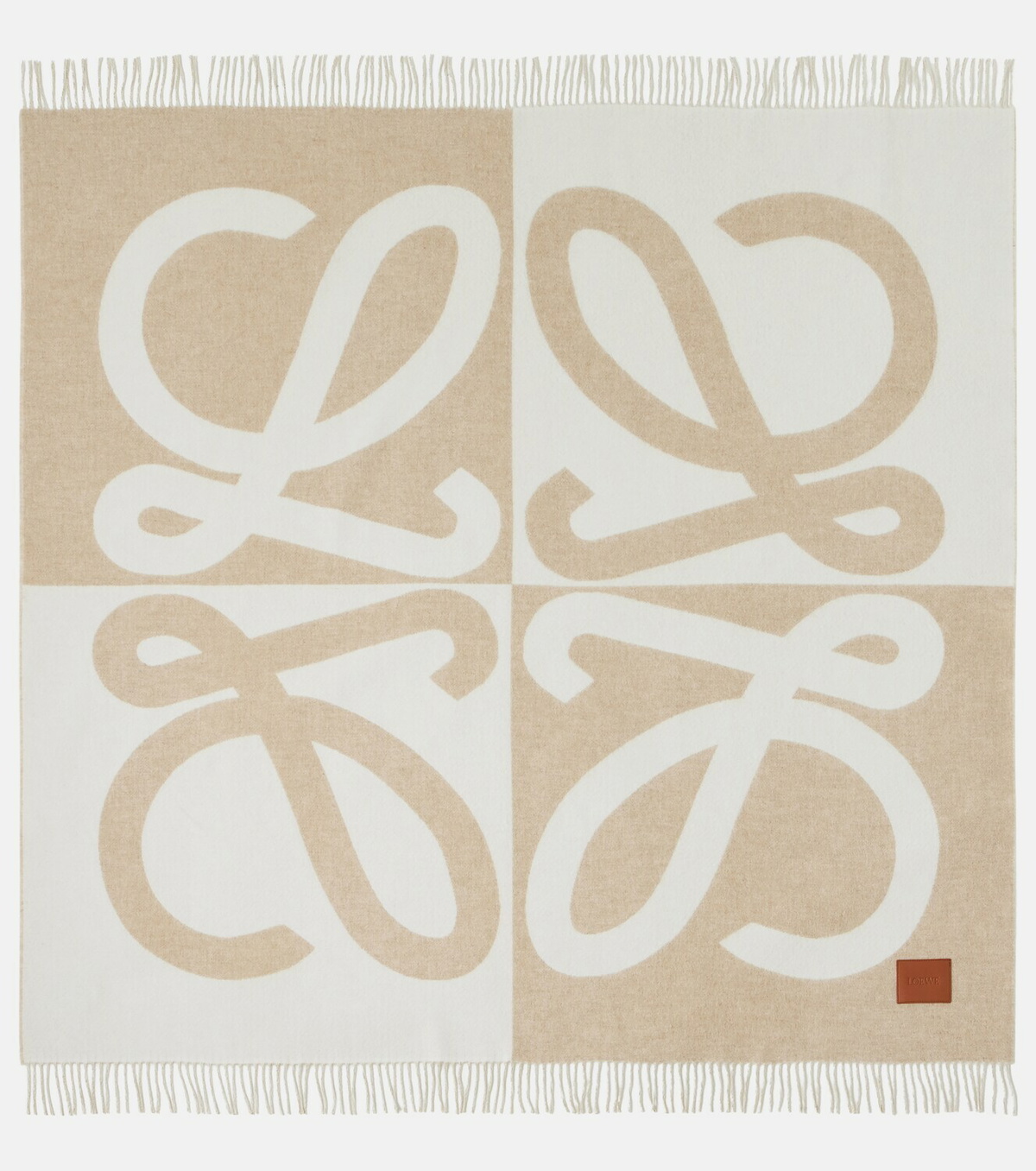 Loewe Anagram wool and cashmere jacquard blanket