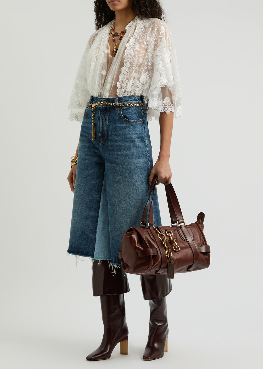 Chloe Panelled Denim Shorts