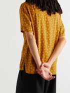 SAINT LAURENT - Camp-Collar Printed Woven Shirt - Yellow