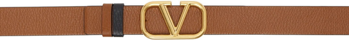 Photo: Valentino Garavani Reversible Brown VLogo Signature Belt