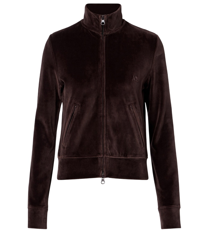 Photo: Courrèges Cotton-blend velvet track jacket