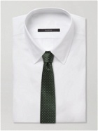 LANVIN - 7cm Pin-Dot Silk-Faille Tie - Green
