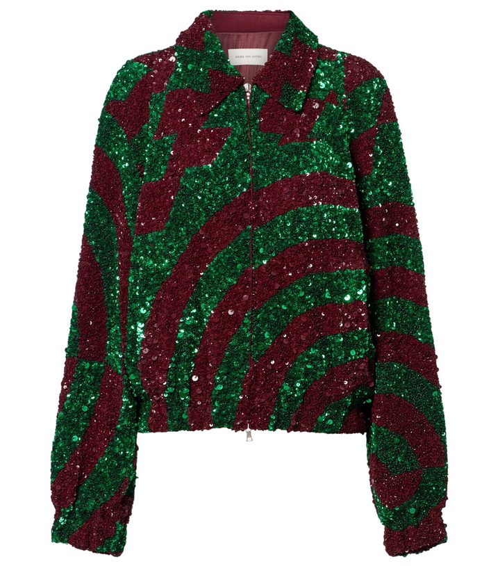 Photo: Dries Van Noten Sequined blouson jacket