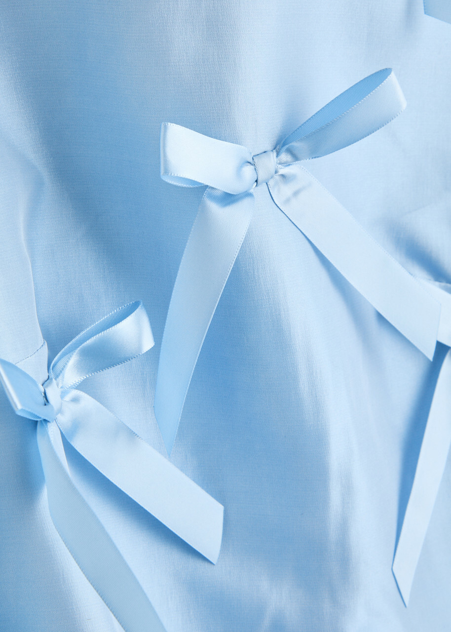 【英国発Sister Jane】Ribbons bow-embellished taffeta dress Sister Jane Ribbons Bow-embellished Taffeta Midi Dress Light