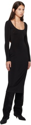 GUIZIO Black Sander Midi Dress