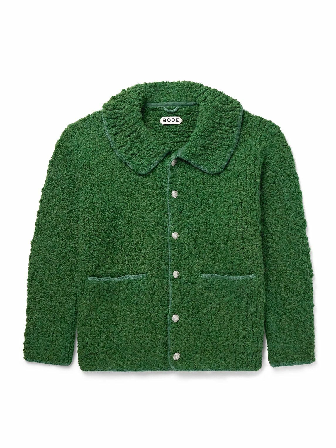 Bode Men's Cattle Sweater in Green Bode