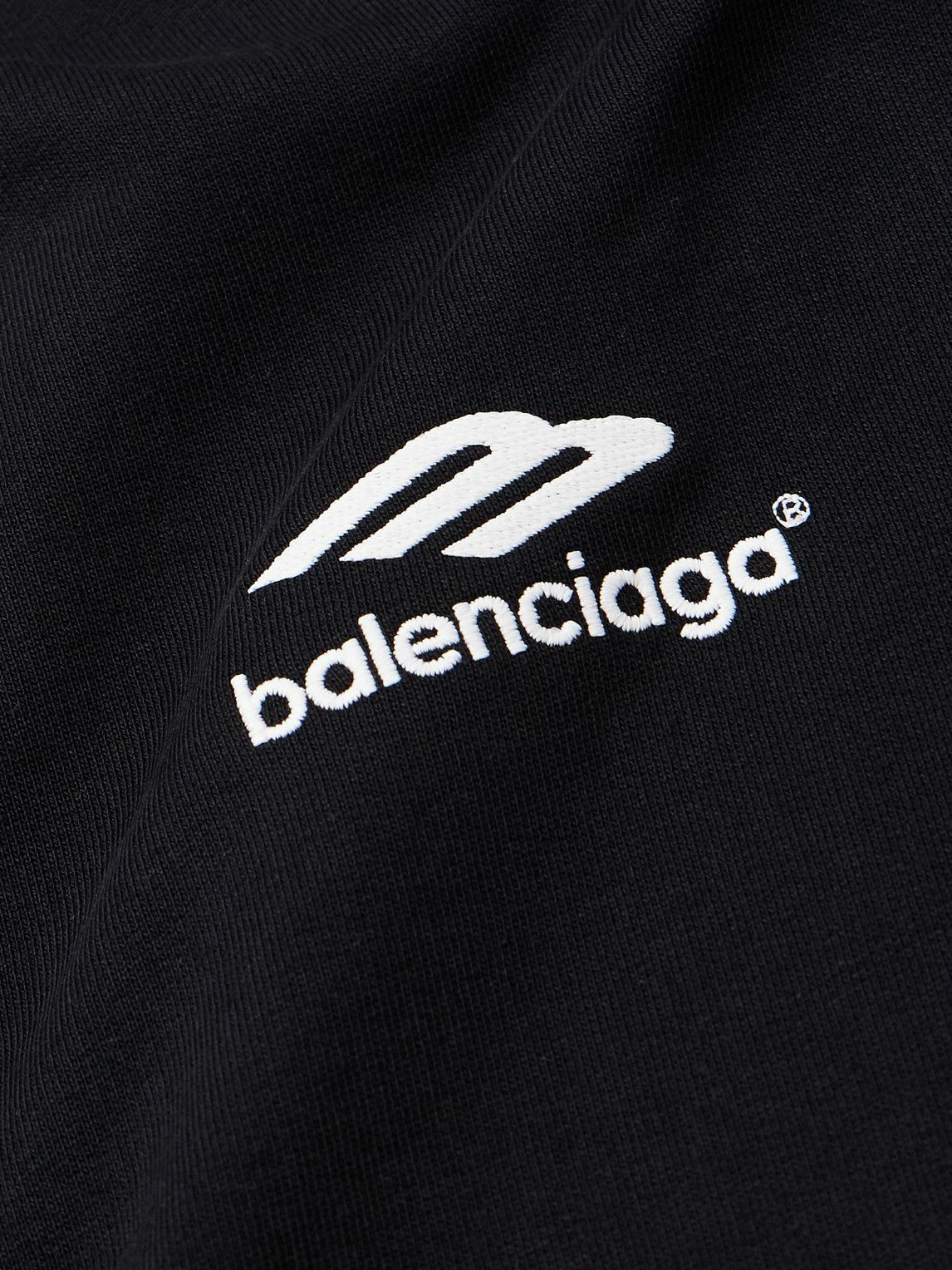 Balenciaga - 2024 Soccer Oversized Logo-Detailed Cotton-Jersey Zip-Up ...