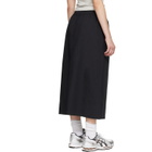 A.P.C. Black Organic Cotton Midi Skirt