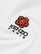 KENZO - Appliquéd Logo-Embroidered Cotton-Jersey T-Shirt - White