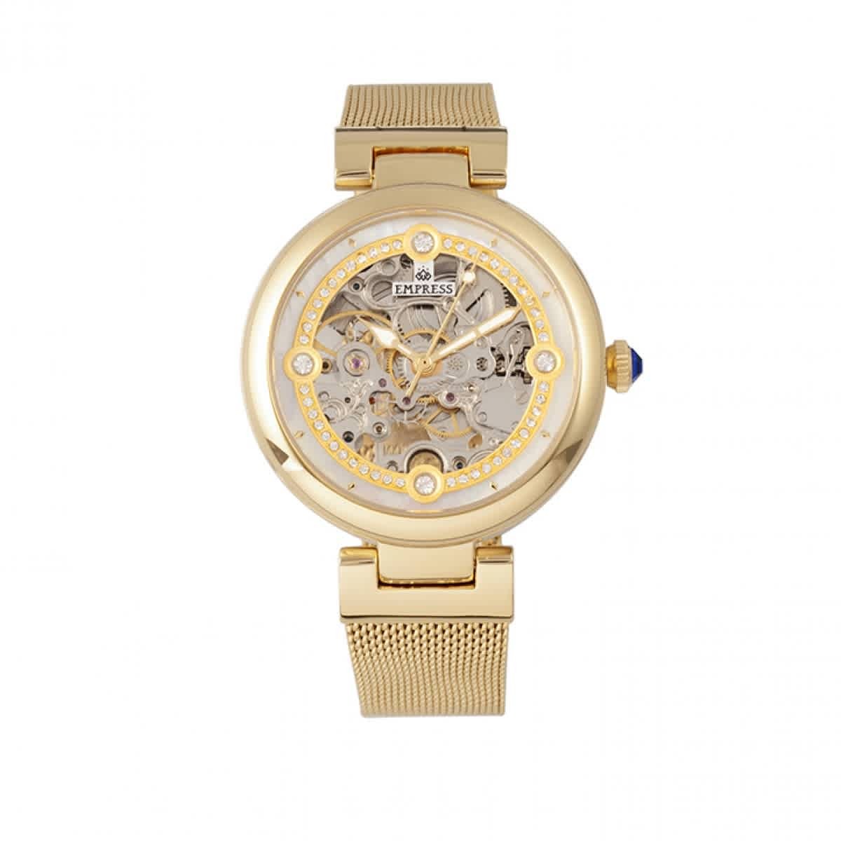 Empress Adelaide Automatic Crystal White Dial Ladies Watch EMPEM2502