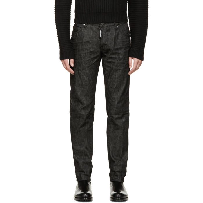 Photo: Dsquared2 Black Wash Slim Jeans 