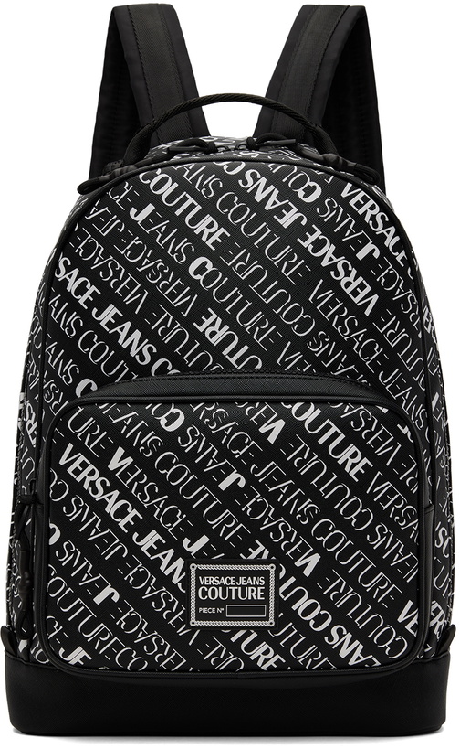 Photo: Versace Jeans Couture Black Range Logo Lettering Backpack