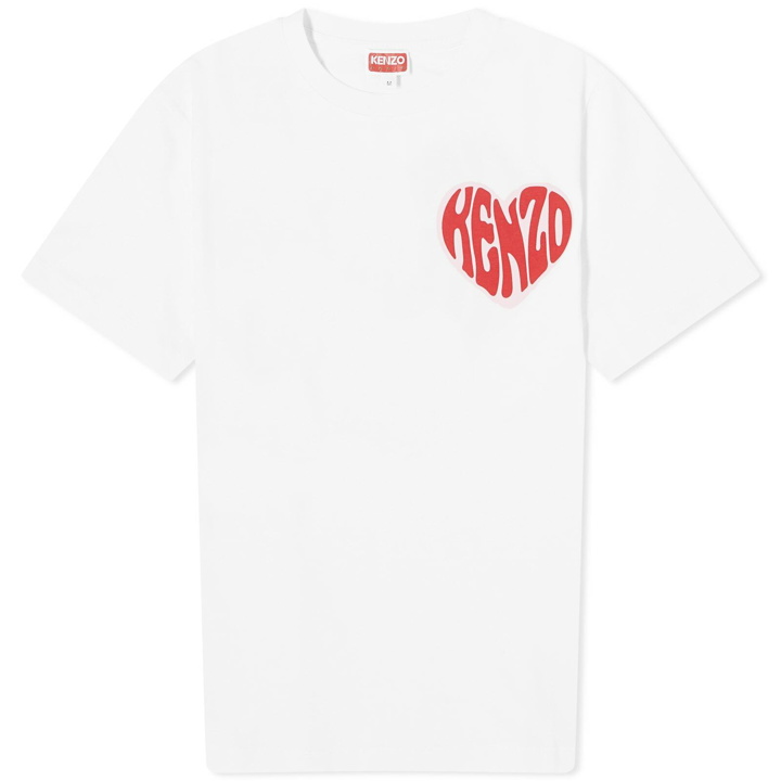 Photo: Kenzo Heart Logo Loose T-Shirt in Off White