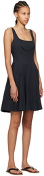 Staud Black Wells Minidress