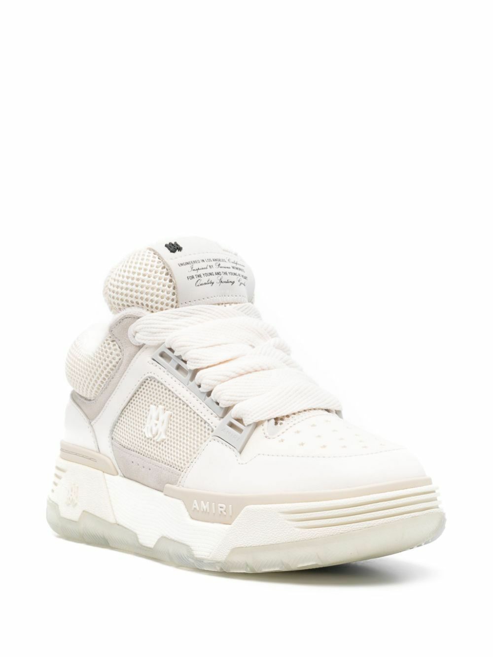 【送料&関税込】AMIRI White Leather And Fabric Ma-1 Sneakers AMIRI MA-1 Sneakers | White | FARFETCH