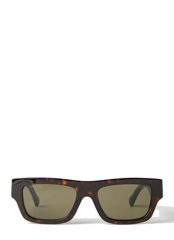 Photo: Gucci - Rectangular Sunglasses in Brown