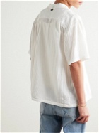 Rag & Bone - Avery Convertible-Collar Cotton-Gauze Shirt - White