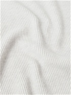Brunello Cucinelli - Ribbed Cotton Polo Shirt - Gray