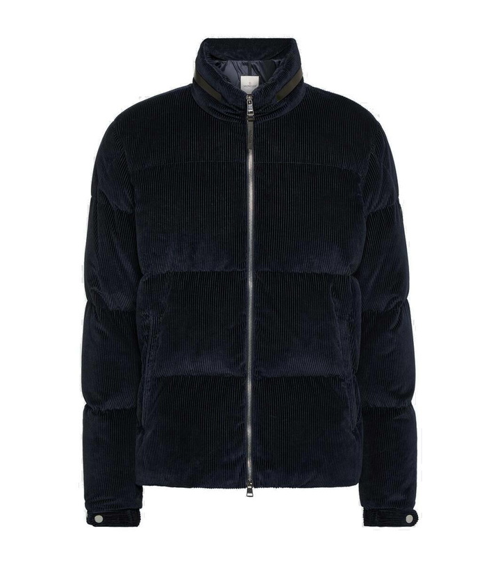 Photo: Moncler Besbre leather-trimmed down jacket