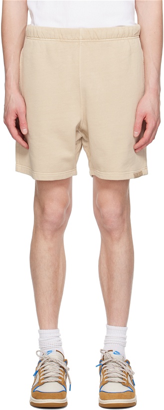 Photo: AAPE by A Bathing Ape Beige Patch Shorts