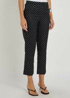 Faithfull The Brand Iria Polka dot Linen Capri Trousers Black And White