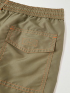 Paul Smith - Slim-Fit Short-Length Embroidered Recycled Swim Shorts - Brown