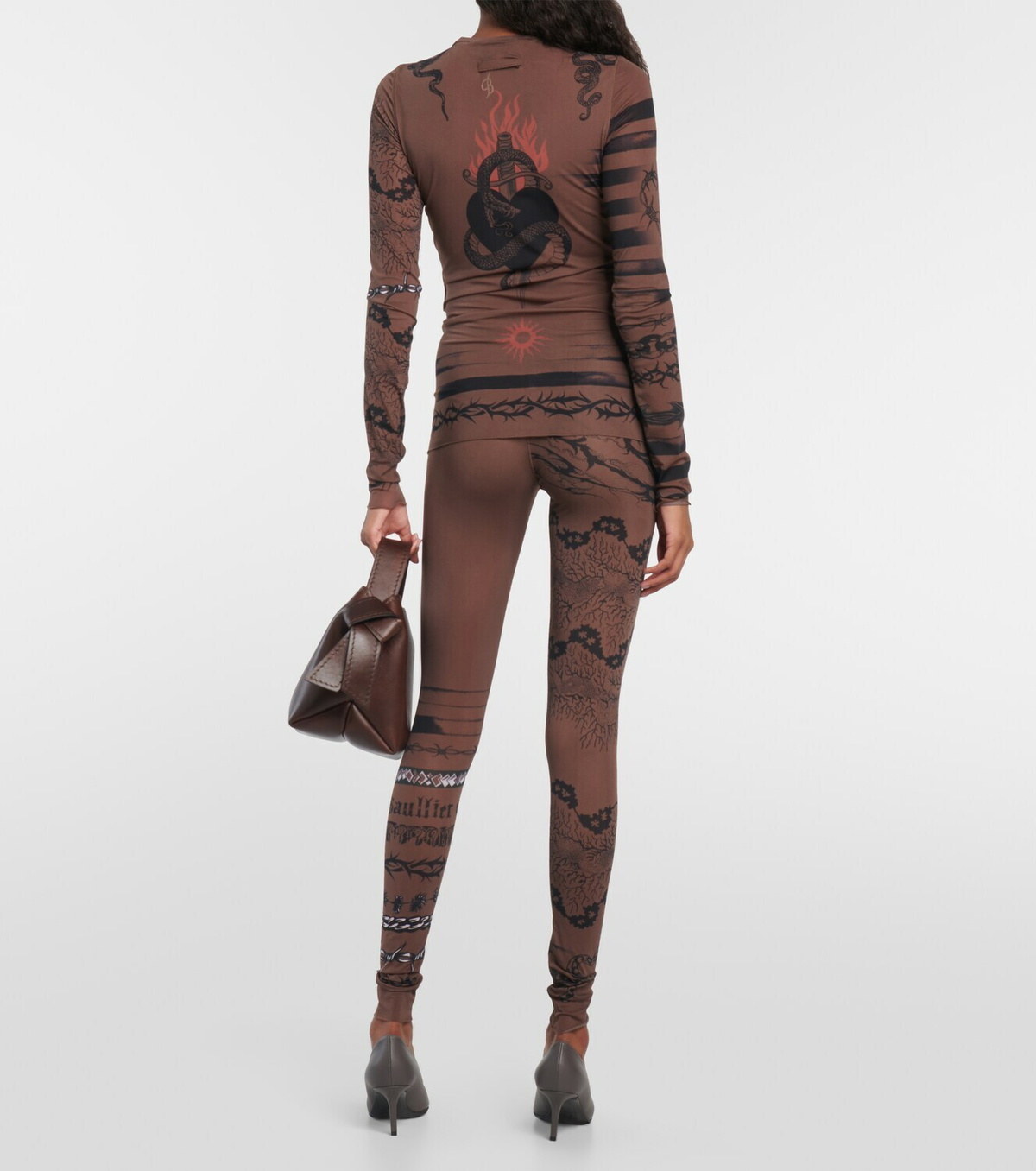 Jean Paul Gaultier x KNWLS printed mesh top Jean Paul Gaultier