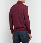 Canali - Merino Wool Rollneck Sweater - Burgundy