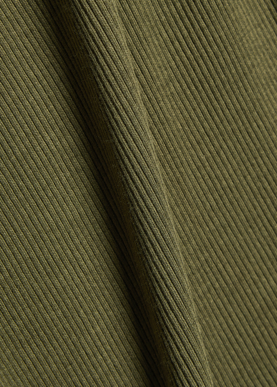 Rag & Bone Ribbed Stretch-cotton T-shirt Dark Green