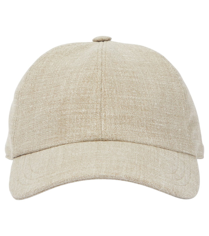 Photo: The Row Caspian silk, linen, and wool baseball cap