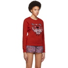 Kenzo Red Limited Edition Embroidered Tiger Sweatshirt