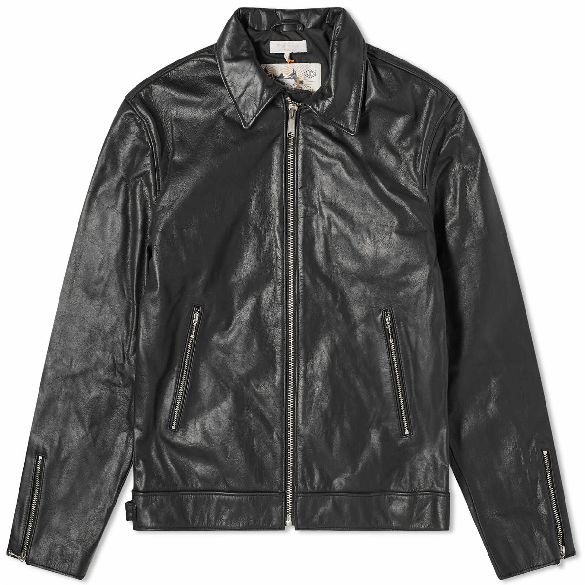 Photo: Nudie Jeans Co Men's Eddy Rider Leather Jacket in Black