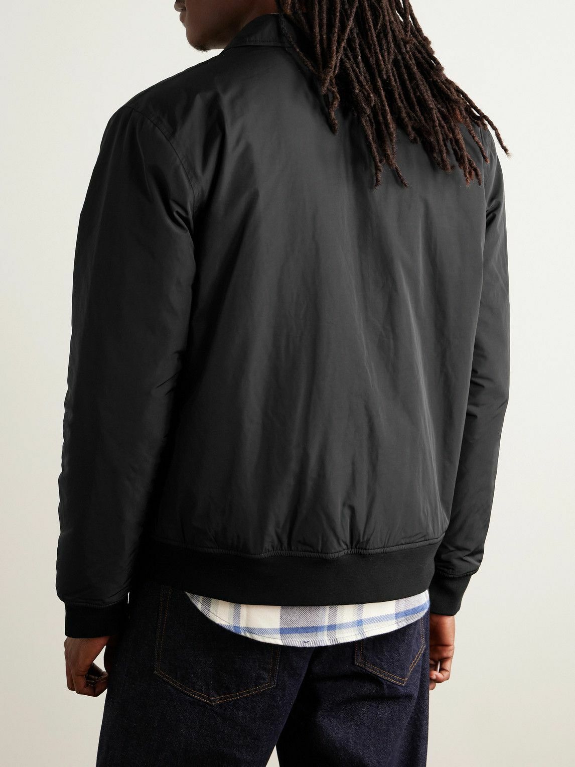 James Perse - Padded Recycled-Twill Bomber Jacket - Black