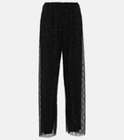 Gucci GG crystal-embellished tulle pants