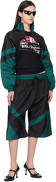 VAQUERA Green & Black Cropped Windbreaker Jacket