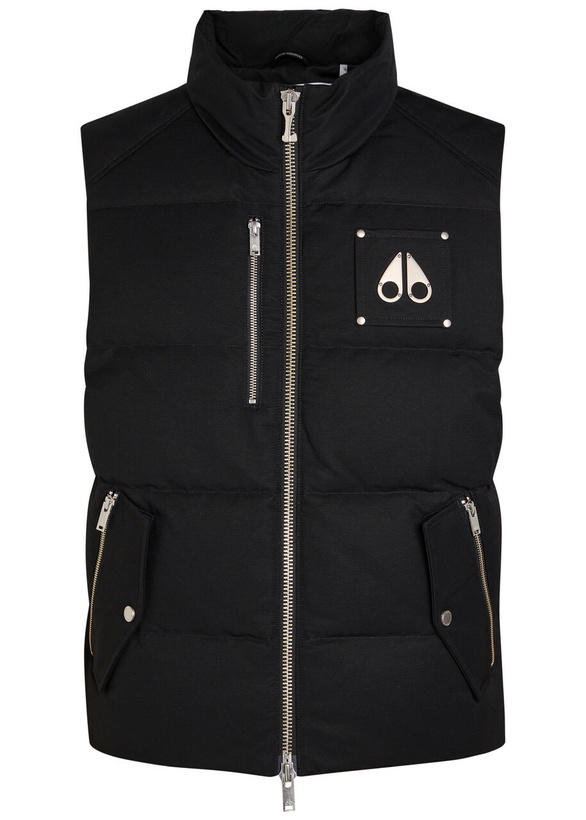 Photo: Moose Knuckles Westmount Padded Cotton-blend Gilet Black