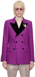 Gucci Purple Double-Breasted Blazer