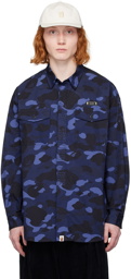 BAPE Blue Color Camo CPO Shirt