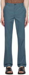 PS by Paul Smith Blue Micro Check Trousers