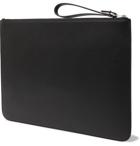 Balenciaga - Logo-Print Leather Pouch - Black