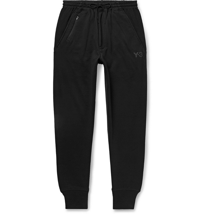 Photo: Y-3 - Tapered Loopback Cotton-Jersey Sweatpants - Black