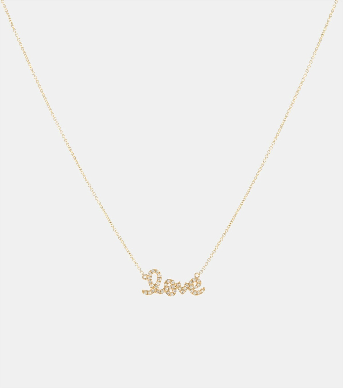 Sydney Evan Love 14kt gold necklace with diamonds